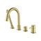 Kibi Circular Deck Mounted Bathtub Faucet with Hand Shower, Brushed Gold KTF3101BG - alternate 1
